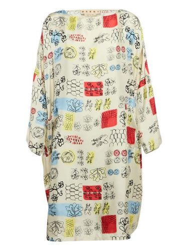 Robe en soie à imprimé abstrait - Marni Pre-Owned - Modalova