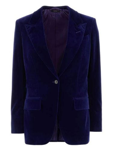 TOM FORD blazer en velours - Bleu - TOM FORD - Modalova