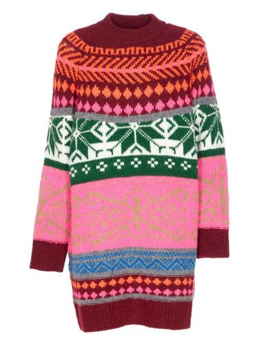 Robe en maille fairisle à col rond - Essentiel Antwerp - Modalova