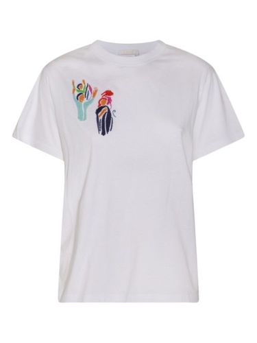 Chloé t-shirt à broderies - Blanc - Chloé - Modalova