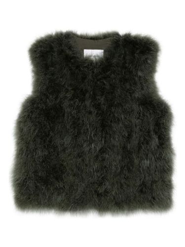 Gilet orné de plumes - Yves Salomon - Modalova