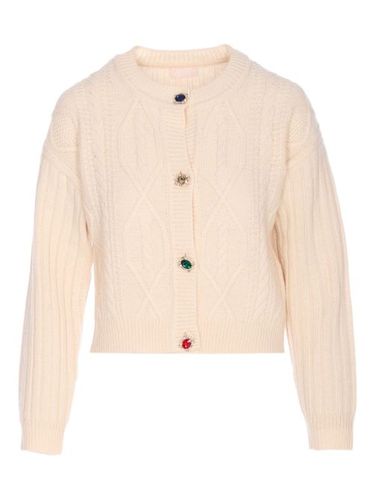 Cardigan en maille torsadée à ornements - LIU JO - Modalova