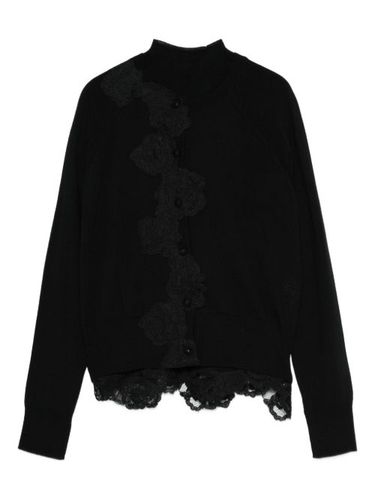 Cardigan boutonné bordé de dentelle - Blugirl - Modalova