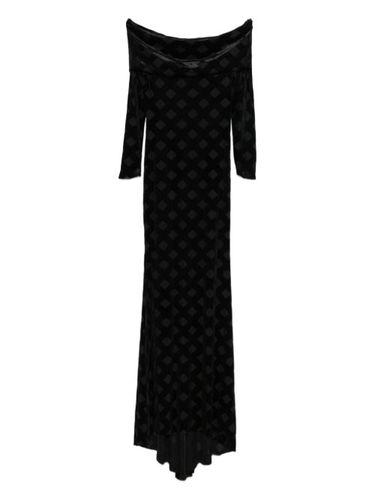 Robe longue à motif de losanges - ALESSANDRO LEGORA - Modalova