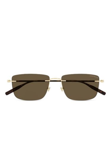 Lunettes de soleil à monture rectangulaire - Montblanc - Modalova