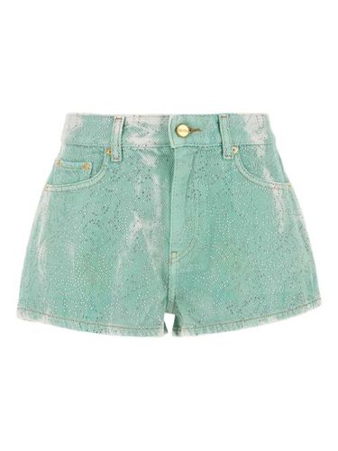 Short en jean à design bicolore - GANNI - Modalova