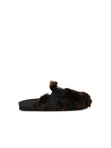 Leather Blend Slippers - Moschino - Modalova