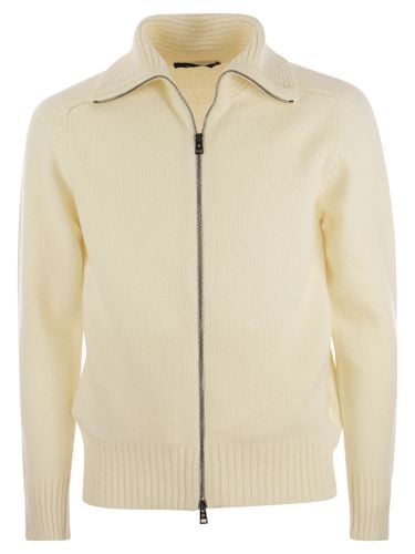 Tagliatore Wool Cardigan With Zip - Tagliatore - Modalova