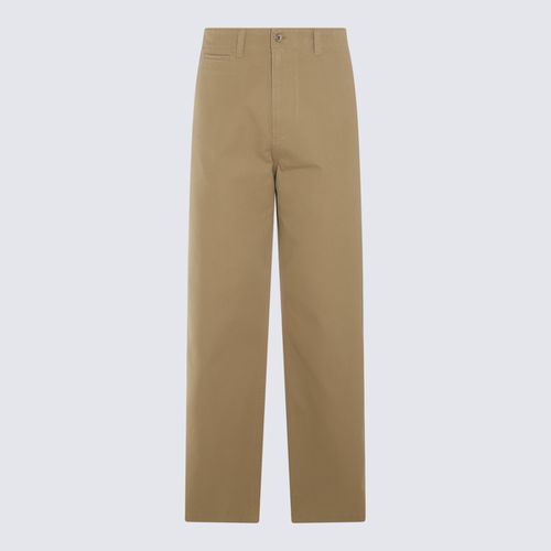 Burberry Beige Cotton Pants - Burberry - Modalova