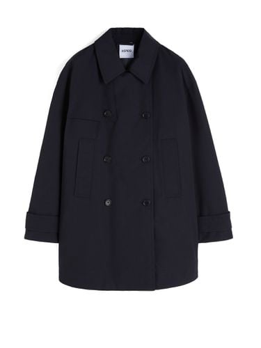 Aspesi Navy Blue Womens Trench Coat - Aspesi - Modalova