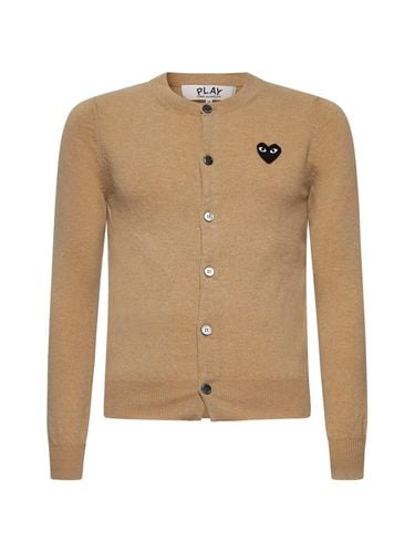 Heart Patch Crewneck Cardigan - Comme des Garçons Play - Modalova