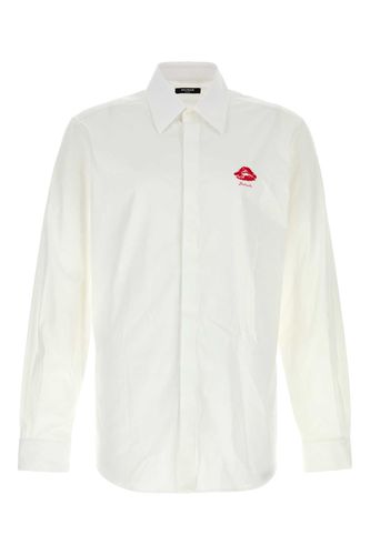 Balmain White Stretch Poplin Shirt - Balmain - Modalova