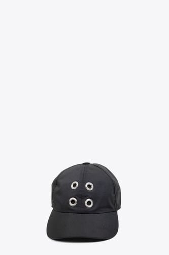 Cappello - Baseball Cap Black nylon baseball cap with metal eyelets detail - Baseball Cap - DRKSHDW - Modalova