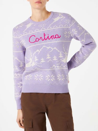 Woman Sweater With Norwegian Print And Cortina Embroidery - MC2 Saint Barth - Modalova