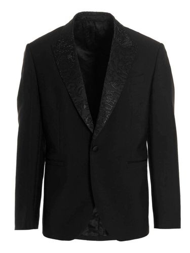 Embellished Single-breasted Blazer - Versace - Modalova