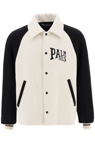 Palm Angels Wool Bomber Jacket - Palm Angels - Modalova