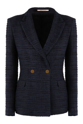 Cotton Blend Double-breasted Blazer - Tagliatore 0205 - Modalova