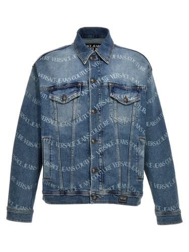 Logo Print Denim Jacket - Versace Jeans Couture - Modalova