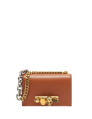 Mini Jewelled Satchel Bag In Caramel - Alexander McQueen - Modalova