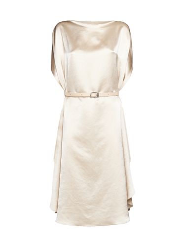 Belted Satin Dress - MM6 Maison Margiela - Modalova