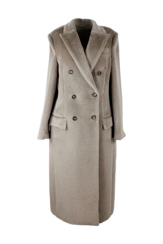 Long Coat In Alpaca - Brunello Cucinelli - Modalova