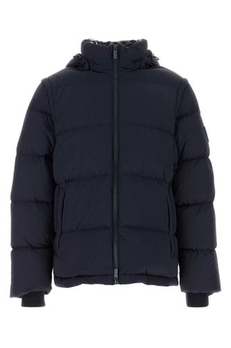 Navy Blue Nylon Down Jacket - Burberry - Modalova