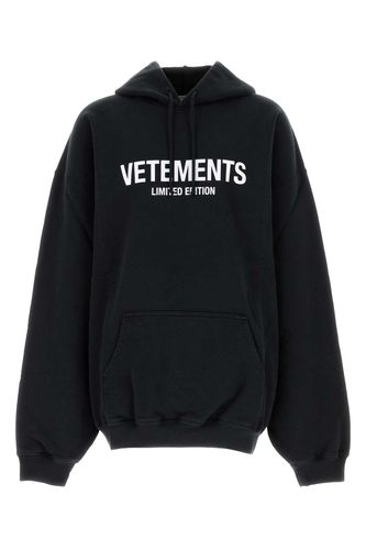 Cotton Blend Oversize Sweatshirt - VETEMENTS - Modalova