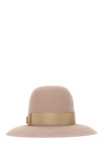 Powder Pink Felt Eleonora Folar Hat - Borsalino - Modalova