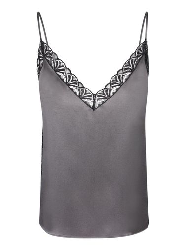 Lace-detailed Satin Top - Alberta Ferretti - Modalova