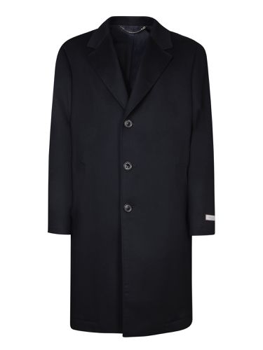 Canali Blue Cashmere Coat - Canali - Modalova