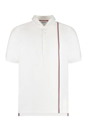 Logo Print Cotton Polo Shirt - Thom Browne - Modalova