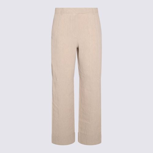 Light Sand Linen And Cotton Blend Pants - Acne Studios - Modalova