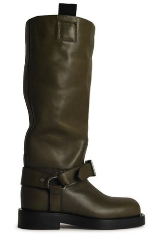 Burberry Green Leather Boots - Burberry - Modalova