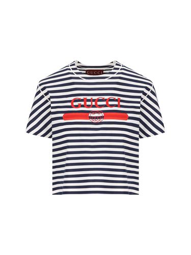 Gucci Logo Printed Striped T-shirt - Gucci - Modalova