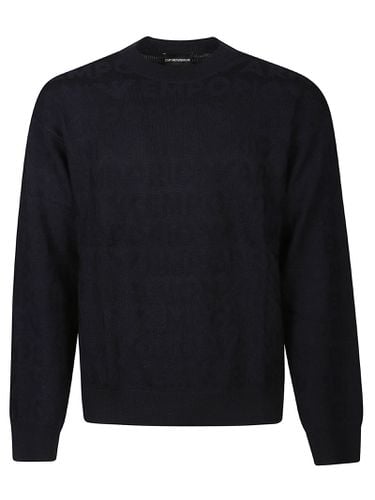 Logo-jacquard Sweater - Emporio Armani - Modalova