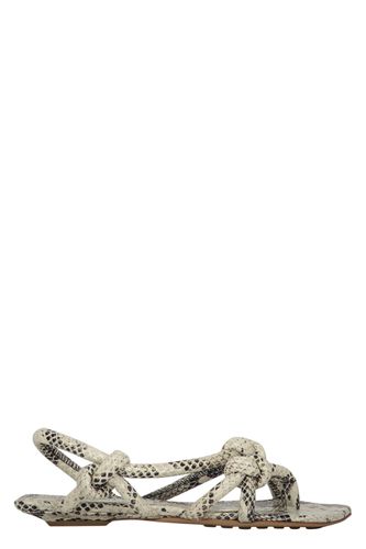 Jimbo Snakeskin Print Leather Sandals - Bottega Veneta - Modalova