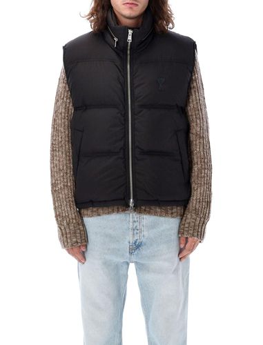 Paris Monogram Patch Puffer Gilet - Ami Alexandre Mattiussi - Modalova