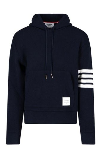 Drawstring Knitted Hoodie - Thom Browne - Modalova