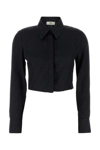 Fendi Black Satin Shirt - Fendi - Modalova