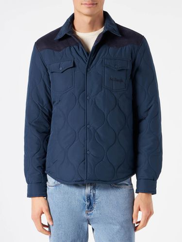 Man Navy Padded Overshirt With Patch Pockets - MC2 Saint Barth - Modalova