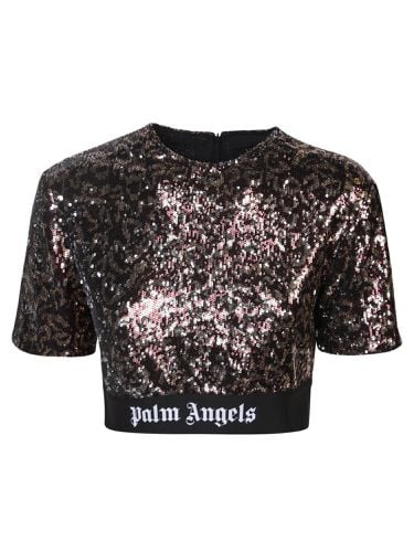 Sequin Embellished Cropped Top - Palm Angels - Modalova