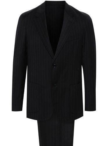 Navy Woolpinstripe Pattern Suit - Lardini - Modalova