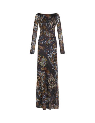 Jersey Long Dress With Paisley Print - Etro - Modalova