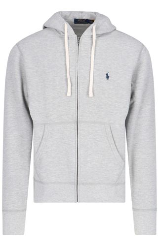 Logo Embroidered Zipped Hoodie - Polo Ralph Lauren - Modalova