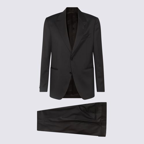 Lardini Black Wool Suits - Lardini - Modalova