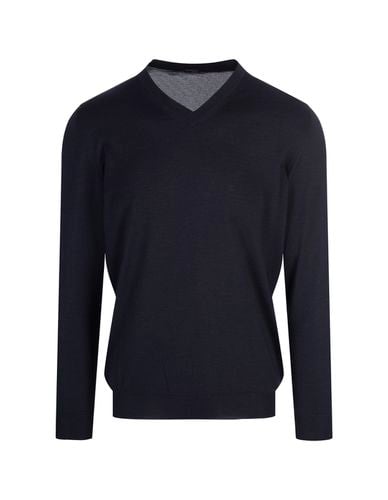 Silk And Cashmere V-neck Pullover - Kiton - Modalova