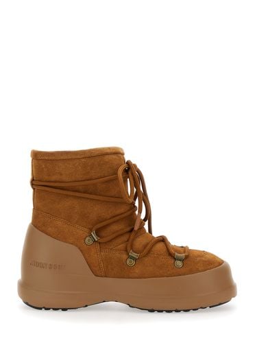 Luna Ankle Boots With Laces In Suede And Tech Fabric Woman - Moon Boot - Modalova