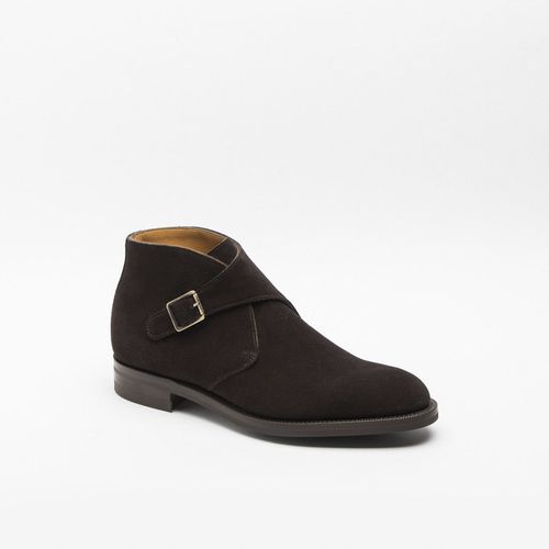 Ravenstone Espresso Suede Monk Strap Boot - Edward Green - Modalova