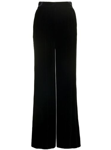 Loose Pants With Invisible Zip In Velvet Woman - Alberta Ferretti - Modalova