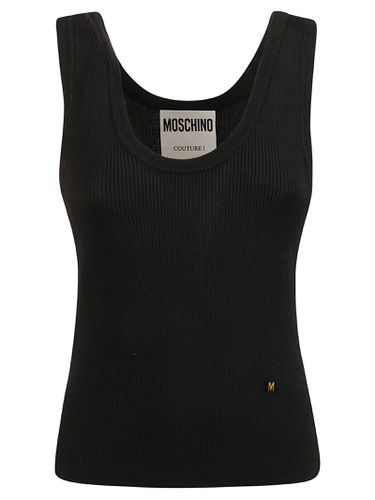 Moschino Logo Pin Knit Tank Top - Moschino - Modalova